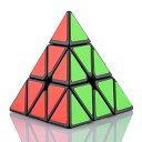 FAVNIC マジックキューブ 三角型キューブ 魔方 3x3x3 競技用 立体パズル 4面完成攻略本付き 対象年齢6歳以上 (三角型キューブ 競技版)