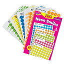 Trend Enterprises Trend シール ニコニコ Neon Smiles バラエティパック 2500片 T1942 画像参照