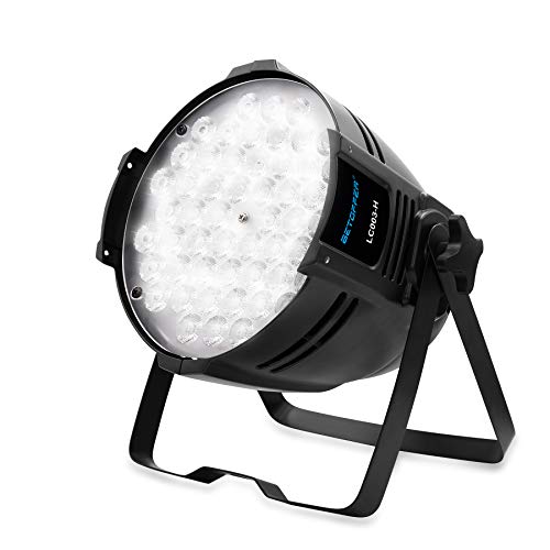 BETOPPER 舞台照明 ステージライト DJパーティーウォッシングライト 100W LED DMX512 Disco Light 5000 Lumens White/Off White Strobe Par Lighting for 演出/舞台照明