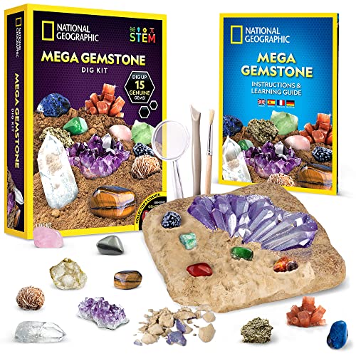 ナショナルジオグラフィック National Geographic Mega Gemstone Mine Dig Up 15 Real Gems with NATIONAL GEOGRAPHIC 並行輸入品