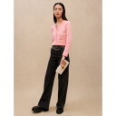 maje (マージュ) PINK JACQUARD CARDIGAN カーディガン