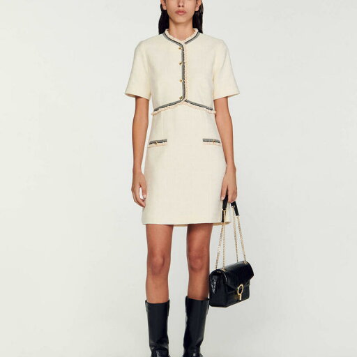 sandro サンドロ Short tweed dress ワンピース sandro サンドロ Short tweed dress ワンピース
