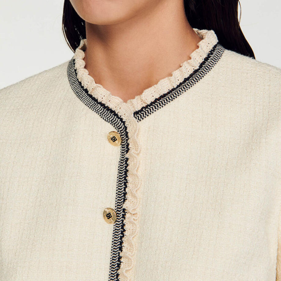 sandro サンドロ Short tweed dress ワンピース
