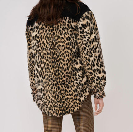 Maje マージュ　BIMATERIAL ANIMAL MOTIF JACKET　コート