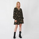 maje(}[W) WPRINTED SKATER DRESS WITH s[X