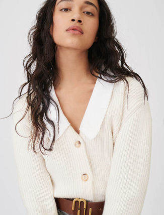 maje (ޡ) CROPPED CARDIGAN WITH LARGE ǥ