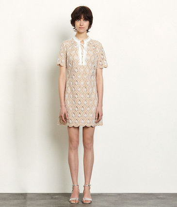 sandro ThShort broderie anglaise dress@s[X