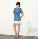 sandro サンドロJacquard denim coat dress ワンピース