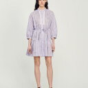 sandro Th Short dress with stripes s[X