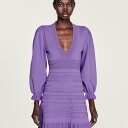 sandro サンドロ Short dress with ruffles ワンピース