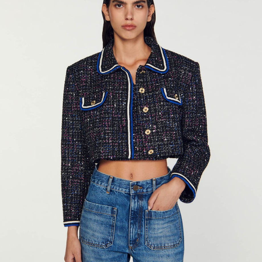 SANDRO Th Short tweed jacket WPbg