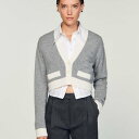 SANDRO サンドロ Cropped knitted cardigan カーディガン