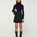 SANDRO サンドロ Houndstooth tweed short skirt スカート