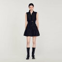 SANDRO サンドロ SHORT DRAPED DRESS WITH RHINESTONES ワンピース ドレス