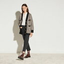 sandro サンドロ Houndstooth pattern coatigan カーディガン
