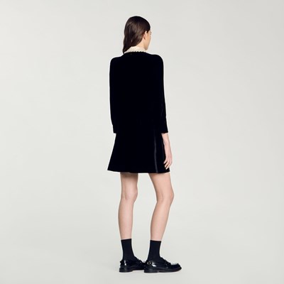 SANDRO サンドロ Velvet dress ワンピース ドレス
