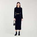 SANDRO サンドロ Velvet knit cropped cardiganカーディガン