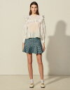 sandro サンドロ Top with braid trim and ruffles トップス