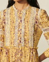 sandro サンドロ Short printed dress with ruffles ワンピース