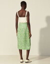 sandro Th Straight printed skirt with buttons XJ[g