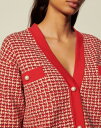 sandro サンドロ Cropped cardigan in fancy tweed カーディガン