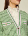 sandro サンドロ Cropped cardigan in fancy tweed カーディガン