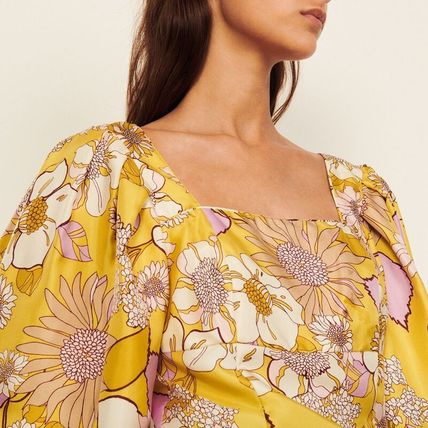 sandro サンドロ Printed silk top トップス