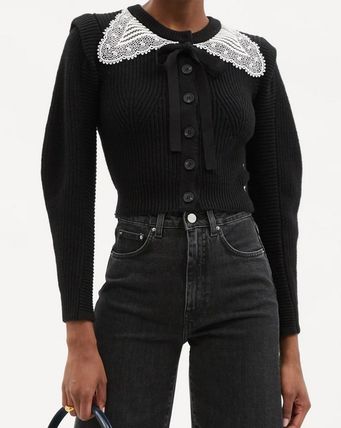 Self-Portrait セルフポートレート Lace Collar Cardigan カーディガン