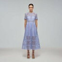 Self-Portrait Zt|[g[g Lilac Guipure Lace Midi Dress s[X