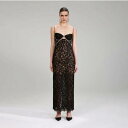Self-Portrait セルフポートレート Black Fine Lace Maxi Dress ワンピース(4)