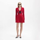 Self-Portrait セルフポートレート RED KNIT BOW MINI DRESS(4)