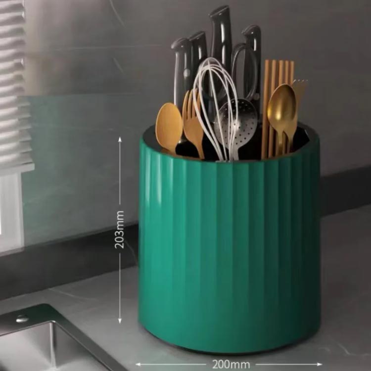 箸立て 360度回転箸立て カトラリースタンド キッチン用品 大容量 カトラリー収納 カトラリーケー 箸入れ キッチン 北欧 箸ラック 小物 ラック 回転式 水受け皿 フォーク スプーン お箸 キッチン収納 水切れ