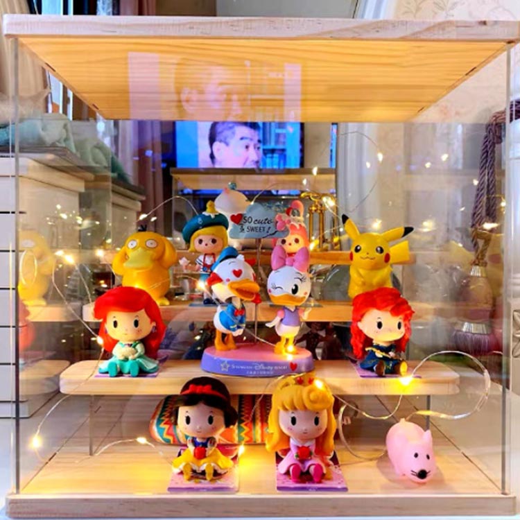 透明 アクリルケース 防塵 展示用 ステージ付き 透明 人形ケース コレクションケー...