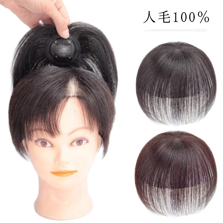 ウィッグ ミセス 長15cm 白髪隠し 部分ウィッグ 人毛100％ ヘアピース 部分かつら 通気性 自然 薄毛対策 増毛 つけ毛 女性用 かつら 頭頂部カバー 超軽量 送料無料