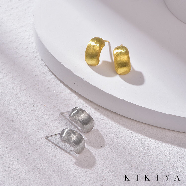 ピアス ミニ 艶消し ピアス ミニピアス レディース シルバー ゴールド 18k k18 18金 仕上げ 金属アレルギー 対応 ピアス ニッケルフリー アクセサリー 母の日 ホワイトデー クリスマス 誕生日プレゼント レディース シンプル ジュエリー kikiyaのサムネイル