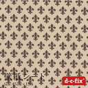 粘着シート d-c-fix（布風/パターン柄/茶） 45cm巾×15m/200-2060　カッティングシート リメイクシート ブラウン シール