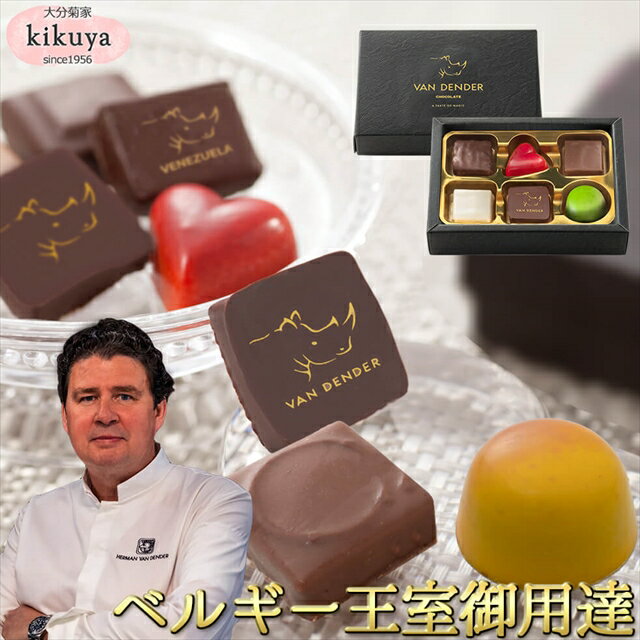 バレンタイン チョコレート 2025 【菊家公式】 │ VAN DENDER プラリネショコラ 6個入 【常温便】【▲冷凍同梱不可▲】 │ バレンタイン チョコ チョコレート ヴァンデンダー ベルギー 義理 本命 個包装 高級 かっこいい スイーツ ギフト 【vd2025】のサムネイル