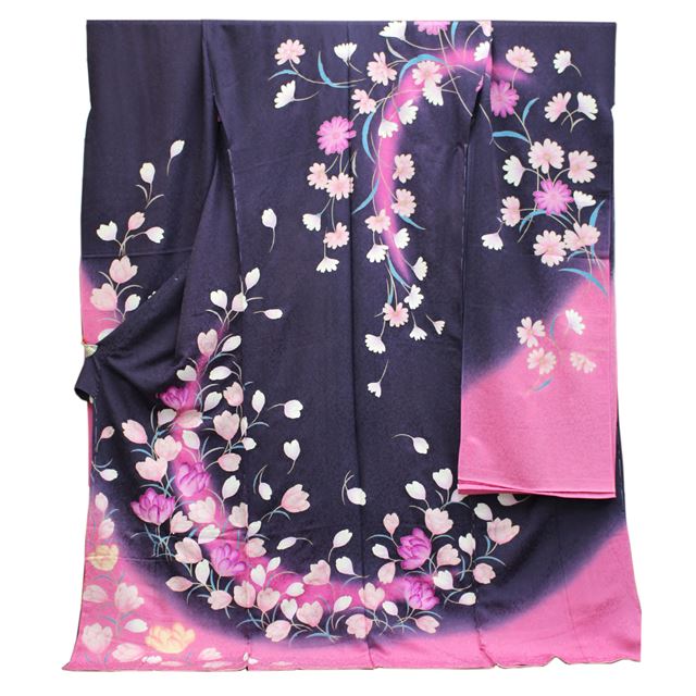 Prices down】浴衣 レディース 単品 「レトロフラワー ピンク