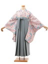卒業式袴レンタル 0086 ピンク洋花×ブルーグレー袴 レンタル 女性 卒業式袴 フルセットレンタル 大学生 はかま 女性 卒業袴セット 卒業式袴レンタル セット 大学 袴セット 卒業袴レンタル 着物レンタル 卒業式袴レンタル 往復送料無料【レンタル】