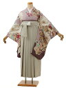卒業式袴レンタル A035 薄紫 祝い柄×ベージュ卒業式 袴 レンタル 女性 卒業式袴 フルセットレンタル 大学生 はかま 女性 卒業袴セット 卒業式袴レンタル...
