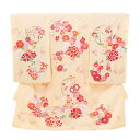 お宮参り 着物 レンタル 女の子/女児産着 お宮参り 0092 イエロー ベージュ 牡丹にねじり梅 産着 レンタル 女の子 祝い着 着物 女の子 着物 掛け着 ...