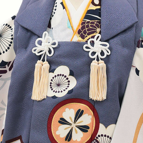 七五三レンタル(3歳男の子/被布) 3273【ようよう】 丸紋に松竹梅の桐ブルーグレー レンタル 七五三 子供和装 被布コート 貸衣装☆新品足袋プレゼント☆fy16REN07【レンタル】 3