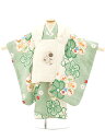 七五着物 3歳 女の子 被布 セット 3歳の着物レンタル(女の子)A32P オフホワイト刺繍菊梅×緑疋田柄 ねじり梅レンタル 3歳 女児 被布 七五三 753 着物 三 女の子 着物 お祝い着 3才 きものレンタル おんなのこ 新品足袋プレゼント 被布コート fy16REN07【レンタル】