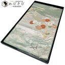 【お得なクーポン配布中】 袋帯 蒔絵箔 流水に橋 松竹梅 菊の花 金銀糸 O-3965 着物 きもの kimono 和服 和装 中古 リサイクル着物 【送料無料...