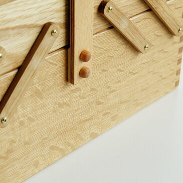 倉敷意匠 ならのソーイングボックス（裁縫箱）【木製 国産 日本製 無垢】