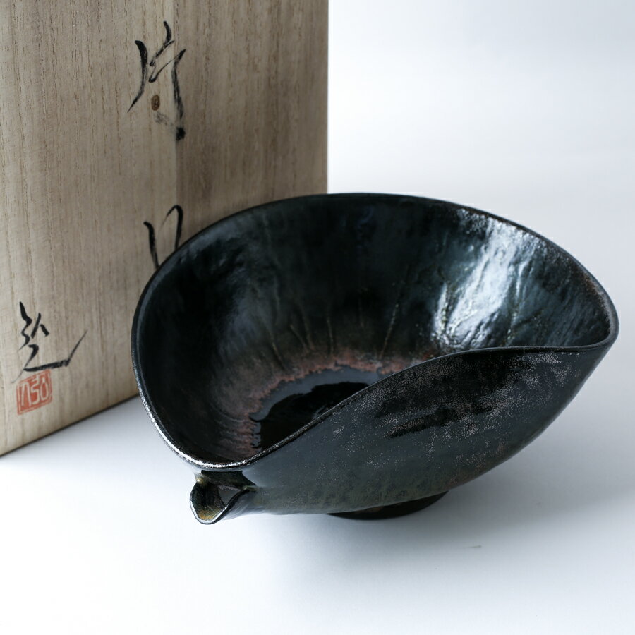 瀬戸焼 桜志野抹茶碗 11.5×7.5cm