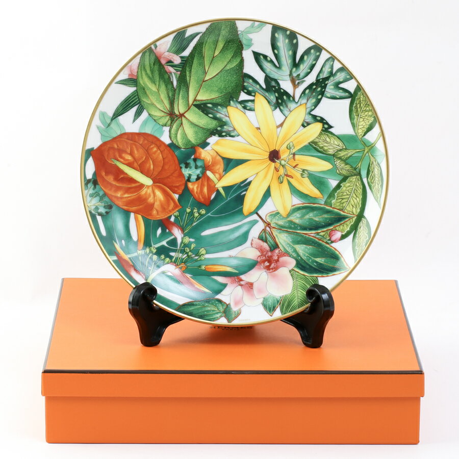 HERMES エルメス パシフォリア デザートプレート 21cm 中古 #35959YRのサムネイル