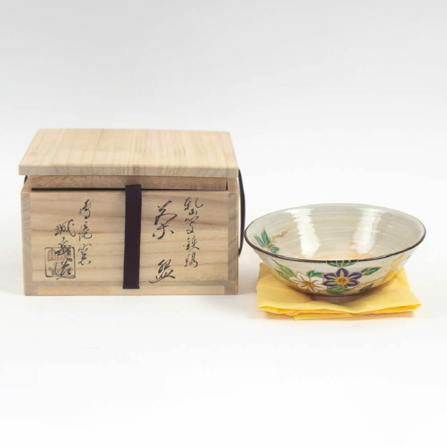 （茶道具】橋本城岳造　色絵七宝繋文食篭（共箱） 7022783_330.jpg