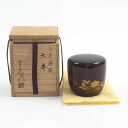 竹内幸斎造 三景蒔絵 大棗 共箱 中古 #19305T