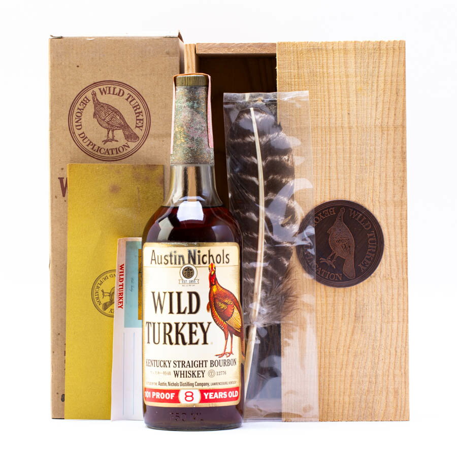 ワイルドターキー 8年 旧ボトル バーボン ウイスキー 特級 50.5度 750ml 木箱付 #2425 alc